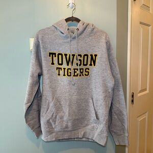 Towson University Hooded Sweatshirt Gray Medium